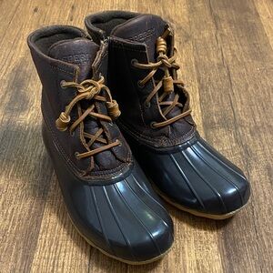 Sperry Dark Brown Duck Boots